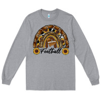 Heather Grey football rainbow Long Sleeve Tee - RanaPortraitStore