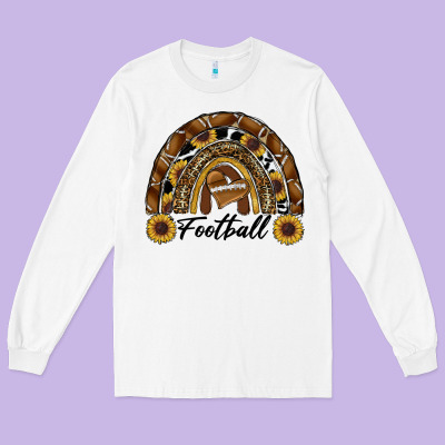 Long Sleeve Tee football rainbow