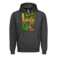 Charcoal Heather st patricks day gnomes shamrock love Zipper Hoodie - RanaPortraitStore