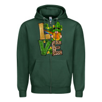 Sports Green st patricks day gnomes shamrock love Zipper Hoodie - RanaPortraitStore