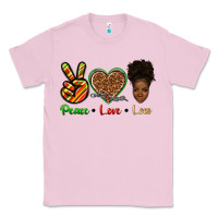 Bubblegum Pink peace love locs Classic Tee - texasbilliewilder