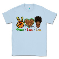 Dusty Blue peace love locs Classic Tee - texasbilliewilder