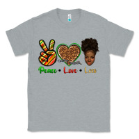 Heather Grey peace love locs Classic Tee - texasbilliewilder