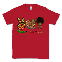 Red peace love locs Classic Tee - texasbilliewilder