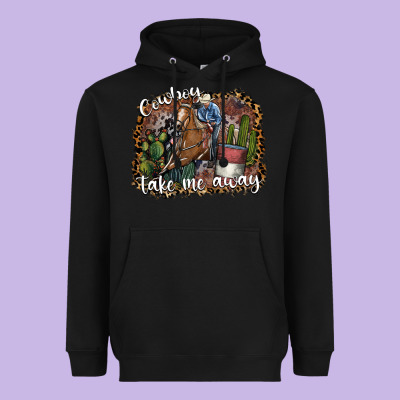 Cowboy Take Me Away Heavyweight Hoodie Designed By Sublimationcraftshop
