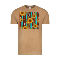 Vintage Camel western sunflower cactus serape and cowhide Vintage Tee - Artiststas