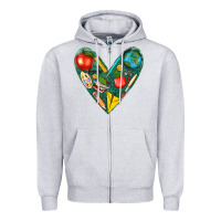 Heather Grey teacher  heart Zipper Hoodie - texasbilliewilder