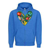 True Royal teacher  heart Zipper Hoodie - texasbilliewilder