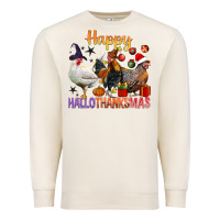 Sandshell Happy Hallothanksmas Chick Premium Sweatshirt - BundleAndBundleShop