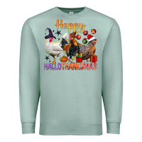 Seafoam Happy Hallothanksmas Chick Premium Sweatshirt - BundleAndBundleShop