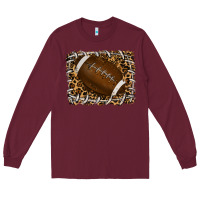 Burgundy leopard american football backround Long Sleeve Tee - RanaPortraitStore