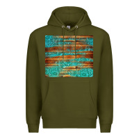 Army Green turquoise  leather and wooden pattern tumbler Premium Hoodie - Jasminsmagicworld