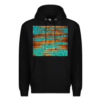 Black turquoise  leather and wooden pattern tumbler Premium Hoodie - Jasminsmagicworld