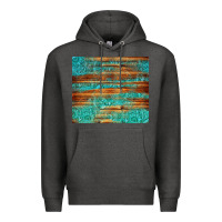 Charcoal Heather turquoise  leather and wooden pattern tumbler Premium Hoodie - Jasminsmagicworld
