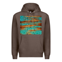Coffee turquoise  leather and wooden pattern tumbler Premium Hoodie - Jasminsmagicworld