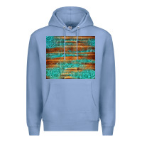 Colony Blue turquoise  leather and wooden pattern tumbler Premium Hoodie - Jasminsmagicworld