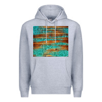 Heather Grey turquoise  leather and wooden pattern tumbler Premium Hoodie - Jasminsmagicworld