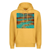 Mustard turquoise  leather and wooden pattern tumbler Premium Hoodie - Jasminsmagicworld