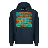 Navy turquoise  leather and wooden pattern tumbler Premium Hoodie - Jasminsmagicworld