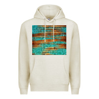 Oatmeal Heather turquoise  leather and wooden pattern tumbler Premium Hoodie - Jasminsmagicworld