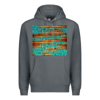 Turquoise  Leather And Wooden Pattern Tumbler Premium Hoodie | Teevron