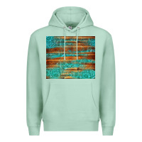 Seafoam turquoise  leather and wooden pattern tumbler Premium Hoodie - Jasminsmagicworld