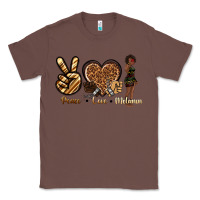 Chestnut peace love melanin Classic Tee - texasbilliewilder