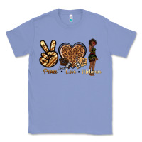 Colony Blue peace love melanin Classic Tee - texasbilliewilder
