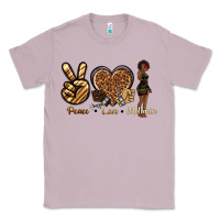 Lilac peace love melanin Classic Tee - texasbilliewilder
