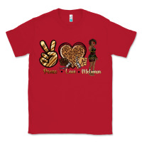 Red peace love melanin Classic Tee - texasbilliewilder