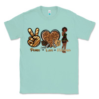 Seafoam peace love melanin Classic Tee - texasbilliewilder