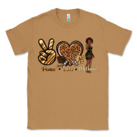 Toasted Coconut peace love melanin Classic Tee - texasbilliewilder