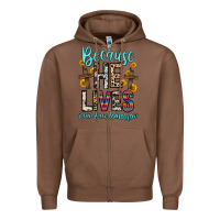 Chestnut because he lives i can face tomorrow Zipper Hoodie - Zillion Design Studio