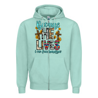 Seafoam because he lives i can face tomorrow Zipper Hoodie - Zillion Design Studio