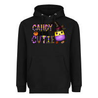 Black Candy Corn Cutie Heavyweight Hoodie - CowhideDigitalArt