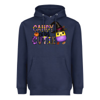 Navy Candy Corn Cutie Heavyweight Hoodie - CowhideDigitalArt