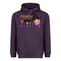 Plum Candy Corn Cutie Heavyweight Hoodie - CowhideDigitalArt
