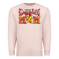 Pale Pink softball mom Premium Sweatshirt - JahusDesignShop