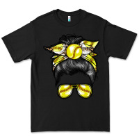 Black softball mom Premium Tee - RacoonDesign