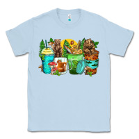 Dusty Blue bear coffee cups Classic Tee - Zillion Design Studio