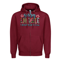 Burgundy sorry i m late i didn t want to come Zipper Hoodie - Zillion Design Studio