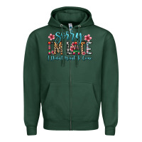 Sports Green sorry i m late i didn t want to come Zipper Hoodie - Zillion Design Studio