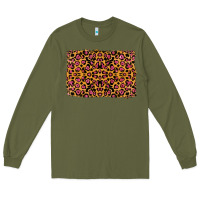 Army Green leopard glitter background Long Sleeve Tee - RanaPortraitStore