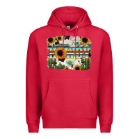 Cardinal Howdy Serape And Sunflower Premium Hoodie - RanaPortraitStore