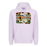 Lilac Howdy Serape And Sunflower Premium Hoodie - RanaPortraitStore