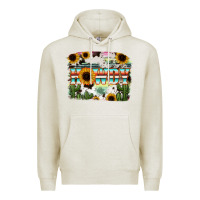 Oatmeal Heather Howdy Serape And Sunflower Premium Hoodie - RanaPortraitStore