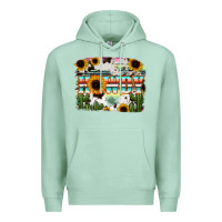 Seafoam Howdy Serape And Sunflower Premium Hoodie - RanaPortraitStore