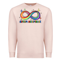 Pale Pink autism acceptance Premium Sweatshirt - JahusDesignShop