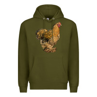 Army Green Cochin Chicken Premium Hoodie - LillyAllenDesigns