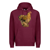 Burgundy Cochin Chicken Premium Hoodie - LillyAllenDesigns